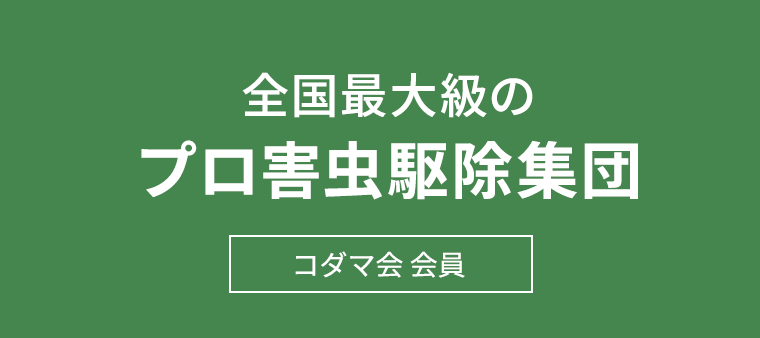 全国最大級の プロ害虫駆除集団 コダマ会 会員